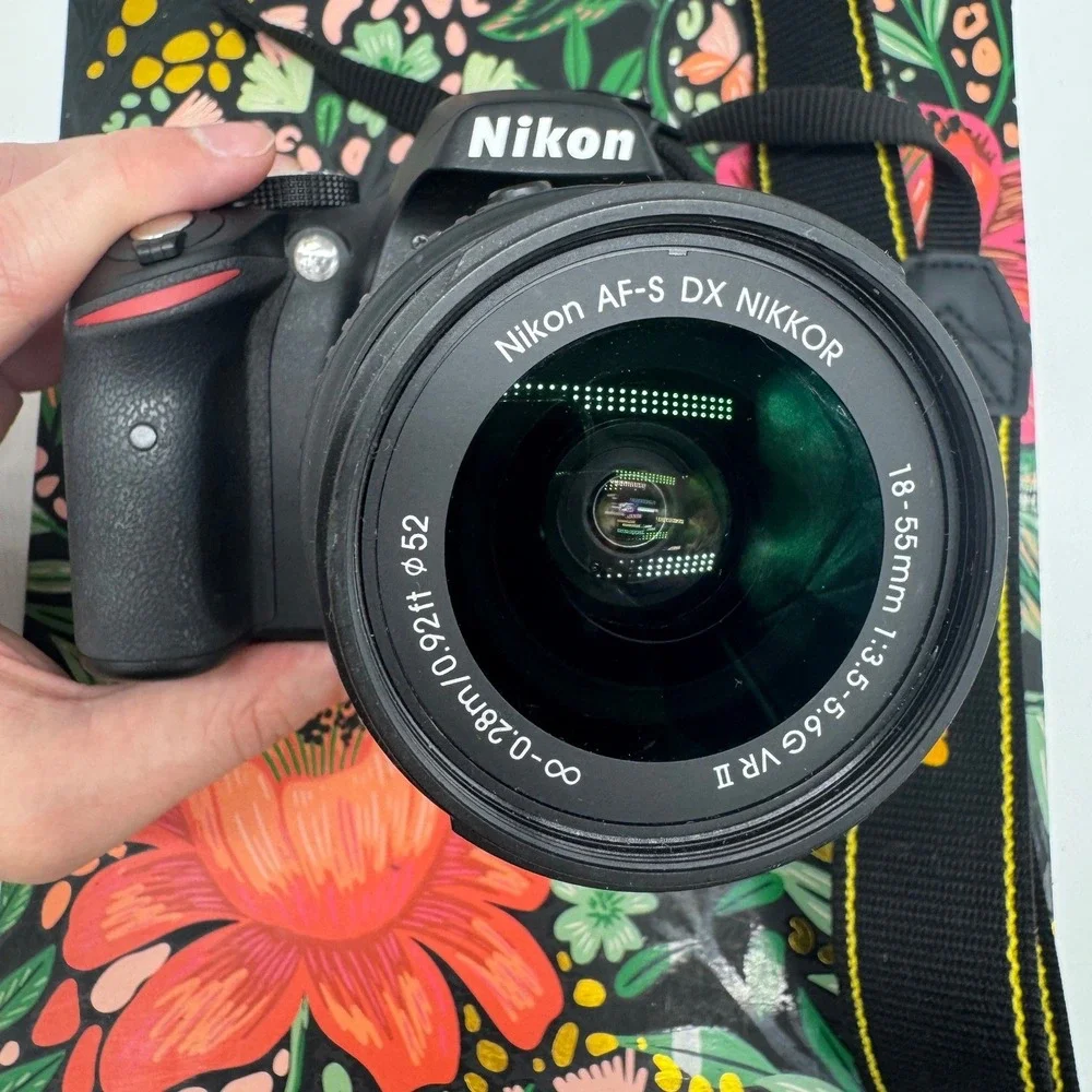 Nikon D3200 Digital SLR Camera Black with 18-55mm VR II Lens and Charger Bundle